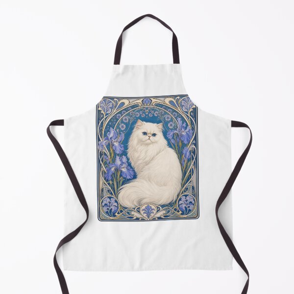 Item preview, Art Nouveau Persian Cat Iris Floral designed and sold by AntiqueImages.