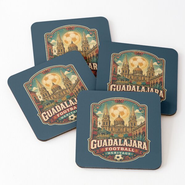 Item preview, Guadalajara Football Heritage Retro Soccer Shirt | Vintage Mexico Travel Poster Cathedral Fan Design designed and sold by Globalcitytees.