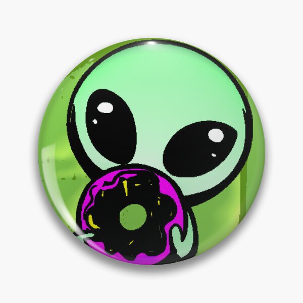 Item preview, Alien Kawaii Pink Donut Extraterrestrial Eating Donut Cute Meme designed and sold by AstronautMerch.