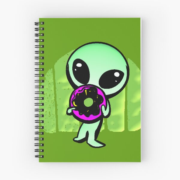 Item preview, Alien Kawaii Pink Donut Extraterrestrial Eating Donut Cute Meme designed and sold by AstronautMerch.