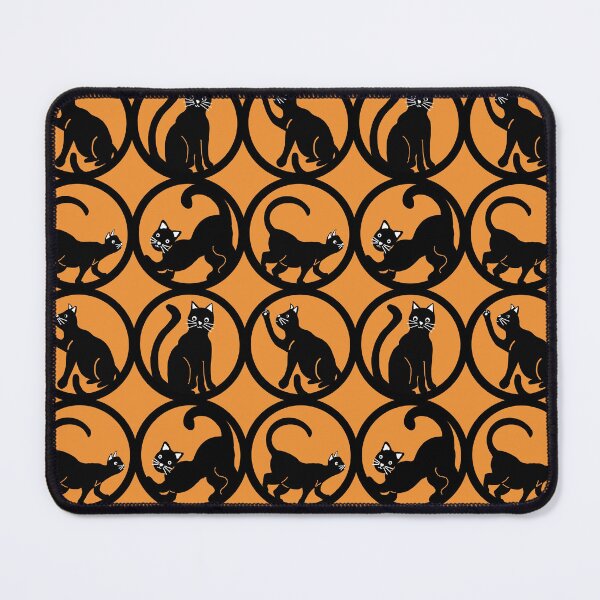 Item preview, Black cats on orange designed and sold by Celeste Bocchicchio-Chaudhri.