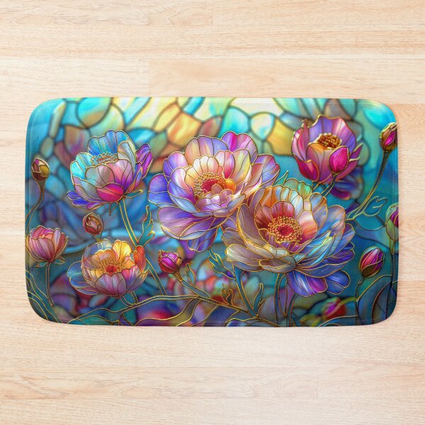 Item preview, Peonies Stained Glass Art designed and sold by MargaretWiktor.