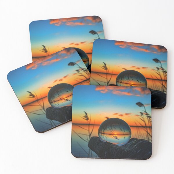 Item preview, Crystal Ball Sunset Reflection Landscape designed and sold by ARTWORKPIXELS.