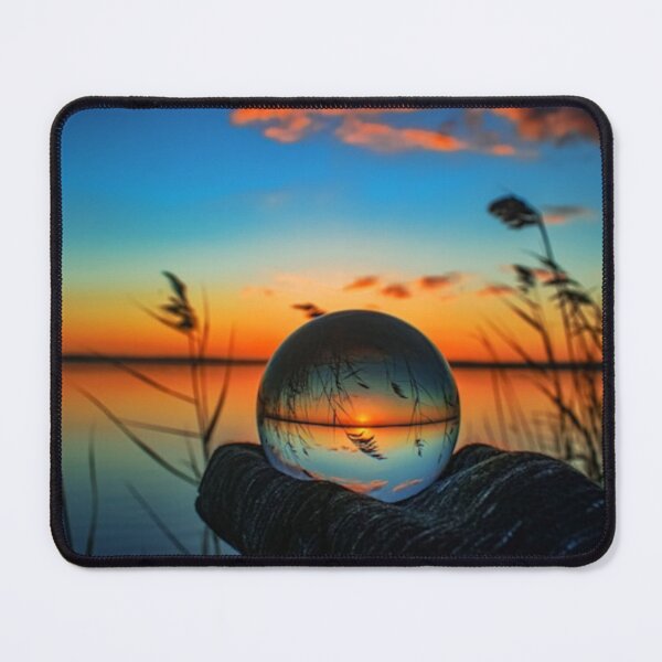 Item preview, Crystal Ball Sunset Reflection Landscape designed and sold by ARTWORKPIXELS.