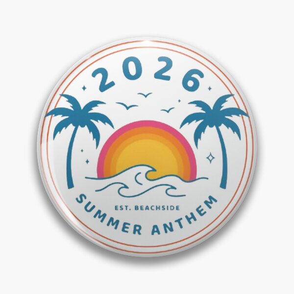 Item preview, Retro Summer Anthem 2026 - Vintage Beach Badge Graphic designed and sold by Expats Studio.