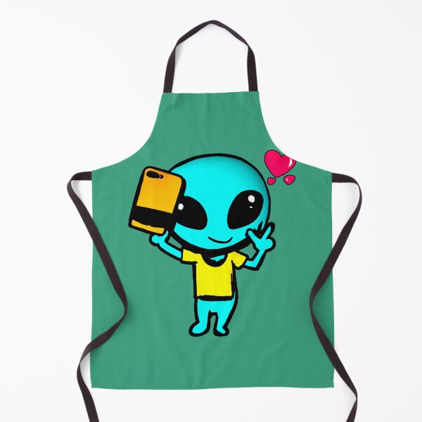 Item preview, Alien Kawaii Selfie Hearts Yellow T-Shirt Extraterrestrial Cute Y2K designed and sold by AstronautMerch.