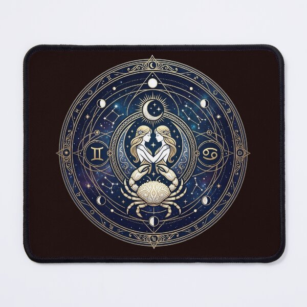 Item preview,  Gemini & Cancer Celestial Zodiac Wheel — Moon Phases Astrology Mandala designed and sold by NileNova.