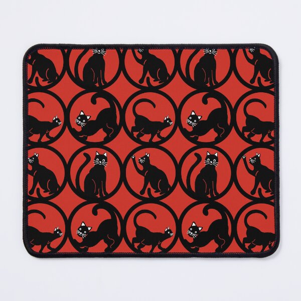 Item preview, Black cats on red designed and sold by Celeste Bocchicchio-Chaudhri.