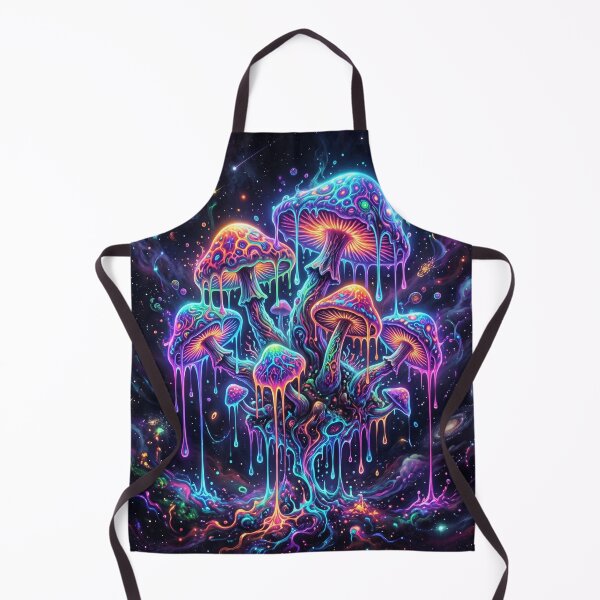 Item preview, Psychedelic Neon Melting Mushrooms designed and sold by kaleidoglitch77.