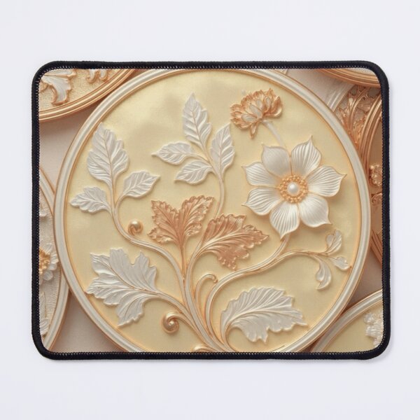 Item preview, Vintage Floral Medallion Embossed Relief Art designed and sold by IntelliMindDesigns.
