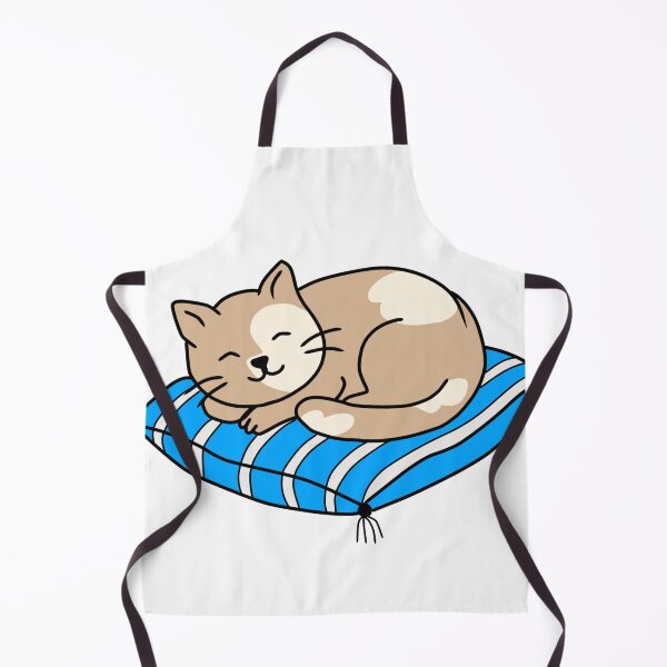 Item preview, Cute Sleeping Cat on Blue Pillow | Cozy Cat Lover Design designed and sold by muhammadkhafidh.