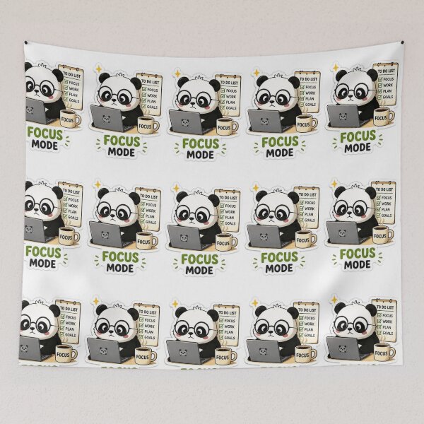 Item preview, Focus Mode Panda designed and sold by layalistoresa.