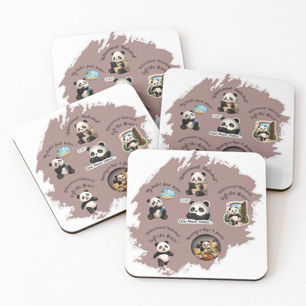 Item preview, Funny Panda Achievement Unlocked Sticker Pack designed and sold by EnginerdStudio.