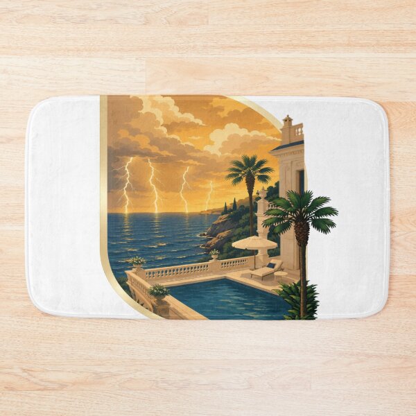 Item preview, RAY Golden Coast Storm | Luxury Ocean Sunset Lightning Art designed and sold by RAYapparel.
