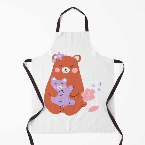 Item preview, Cute Mama Bear and Baby Bear Floral Kawaii Illustration designed and sold by LunaVales.