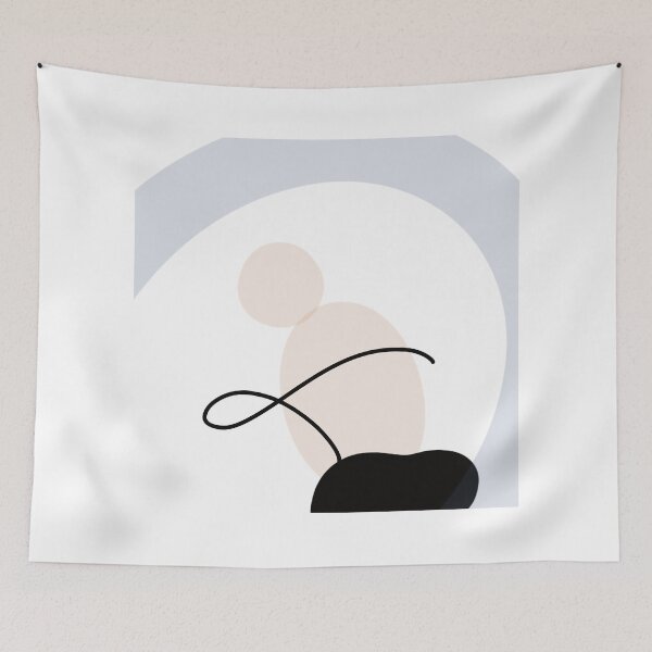 Item preview, Minimalist Abstract Line Art Beige Wall Decor designed and sold by Nehahabib.