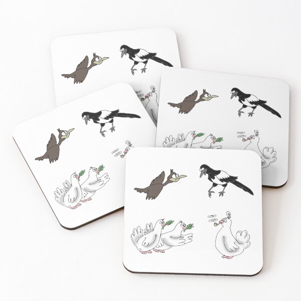 Item preview, Funny City Birds Sticker Pack | Cute Sarcastic Pigeon Peace Meme designed and sold by MyxaART.