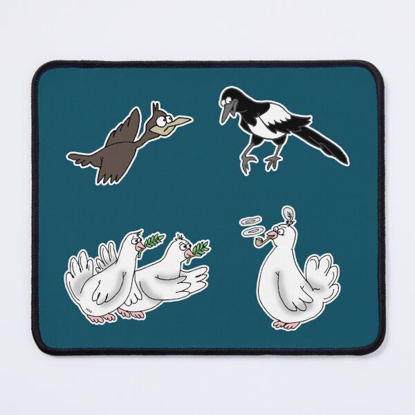 Item preview, Funny City Birds Sticker Pack | Cute Sarcastic Pigeon Peace Meme designed and sold by MyxaART.