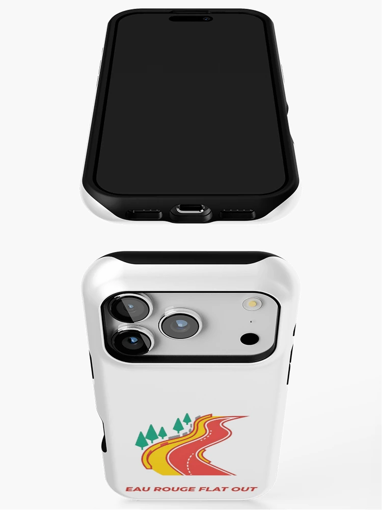 Thumbnail 3 of 4, iPhone Case, Spa Flat Out - Sim Racing Humor designed and sold by GarageGraphics.