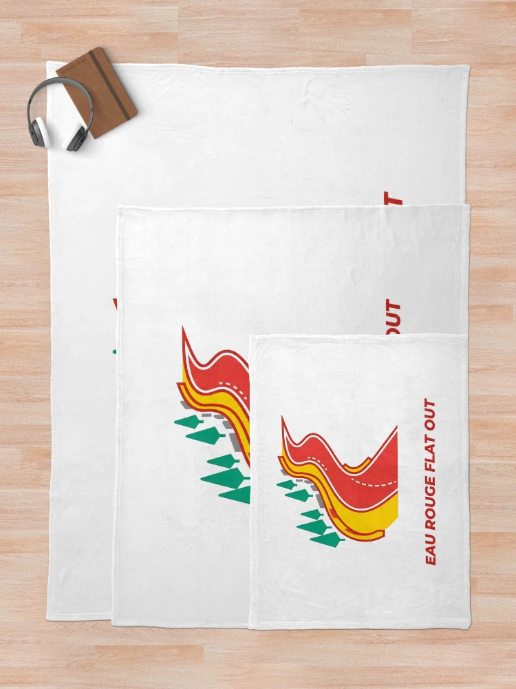 Thumbnail 5 of 6, Throw Blanket, Spa Flat Out - Sim Racing Humor designed and sold by GarageGraphics.