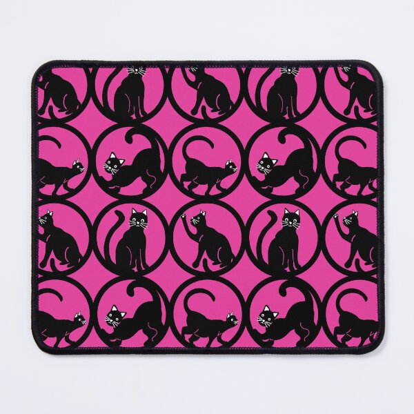 Item preview, Black cats on pink designed and sold by Celeste Bocchicchio-Chaudhri.