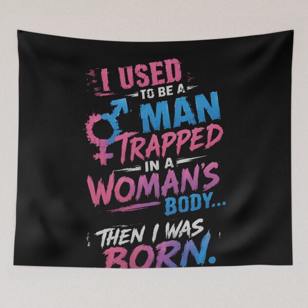 Item preview, I Used to Be a Man Trapped in a Woman's Body Then I Was Born – Retro Comedy Energy Forever designed and sold by RetroMini2026.