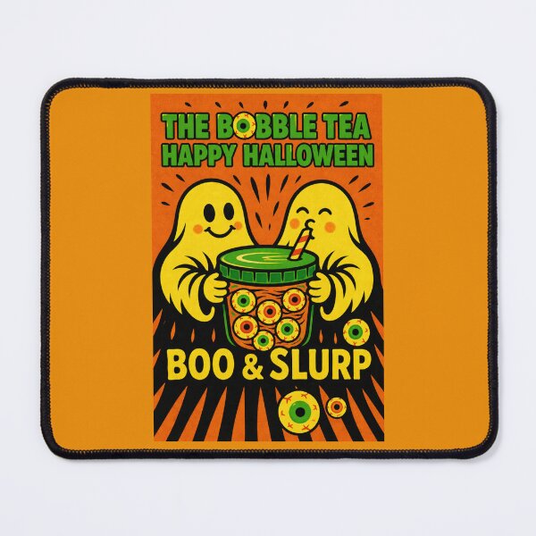 Item preview, Halloween Ghosts Bubble Tea Print | Boo & Slurp Funny Spooky Boba Wall Art designed and sold by SammyMorry.