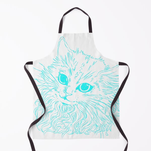Item preview, Neon Mystic Cat Portrait | Glowing Blue Eyes Feline Art designed and sold by muhammadkhafidh.