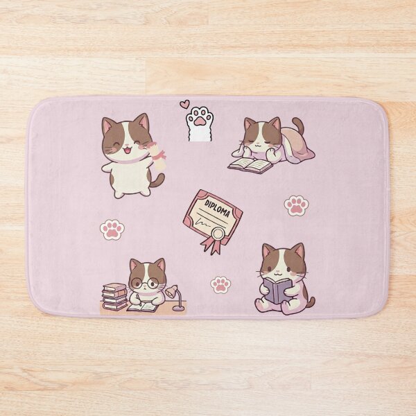 Item preview, Cute Study cat Sticker Pack | Kawaii graduation Cats, Book Lover & Student Aesthetic Stickers designed and sold by Art IN Pack.