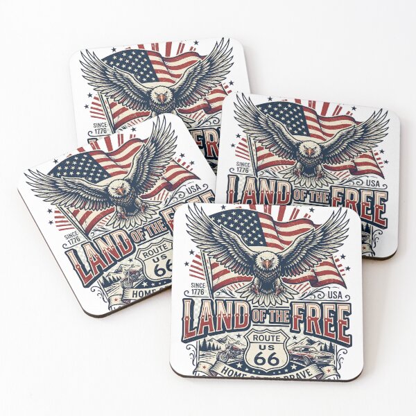 Item preview, Vintage American Pride: Land of The Free Eagle, Route 66 & Muscle Car designed and sold by Klrshop.
