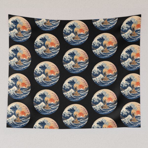 Item preview, Funny Belgian Malinois Captain Japanese Kanagawa Wave Japan Boat Mom Dad Kids designed and sold by FurryHavenPH.