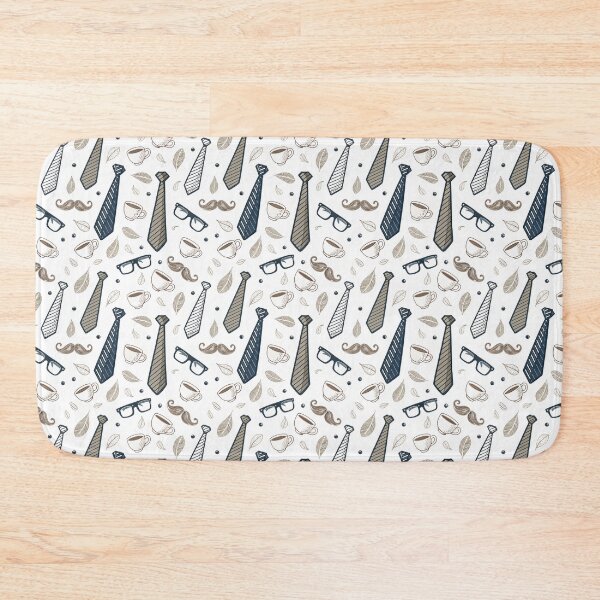 Item preview, Hipster Necktie Mustache Father's Day Pattern designed and sold by Canvas-Whispers.