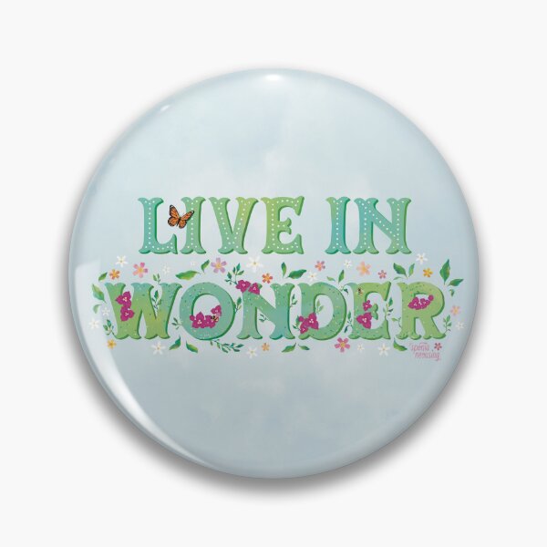 Item preview, Live in Wonder Floral Quote designed and sold by spontaneousing.