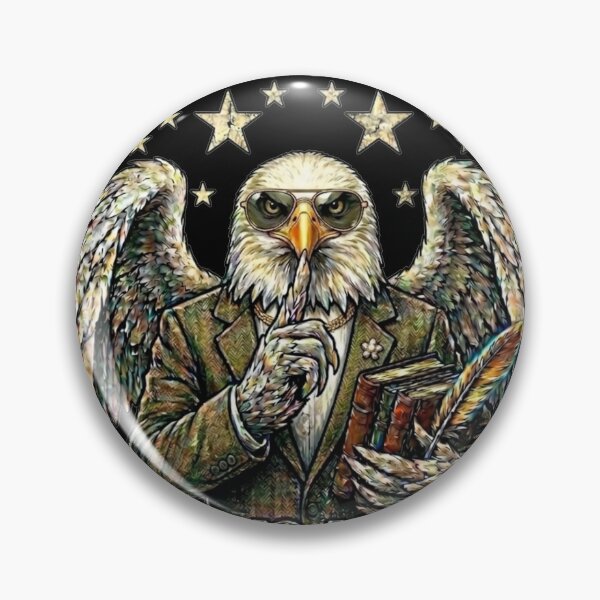 Item preview, My Indoor Voice Is a Teacher Voice – Funny Patriotic Teacher Eagle Design designed and sold by thoughtswear.
