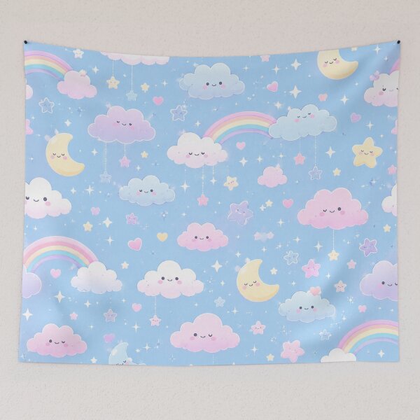 Item preview, Kawaii Pastel Clouds and Stars designed and sold by 0606PM.