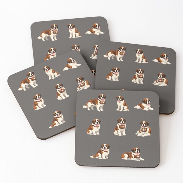 Item preview, Saint Bernard Rescue Pup Collection – Cute Dog Stickers designed and sold by blankTeeShirt.