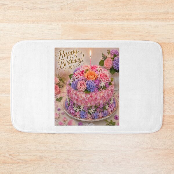 Item preview, Happy Birthday Floral Cake Celebration Design designed and sold by RipantinaFantasy .