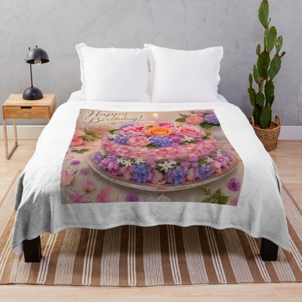 Item preview, Happy Birthday Floral Cake Celebration Design designed and sold by RipantinaFantasy .