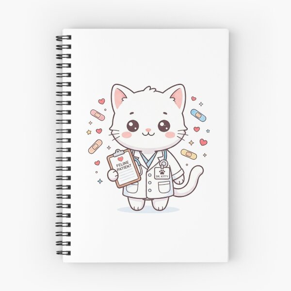 Item preview, Cute Chibi White Cat Doctor Cartoon designed and sold by  Cat Lady.