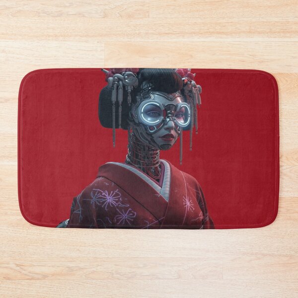 Item preview, Cyberpunk Geisha: Futuristic Android in Red Kimono designed and sold by ItzLacarth.