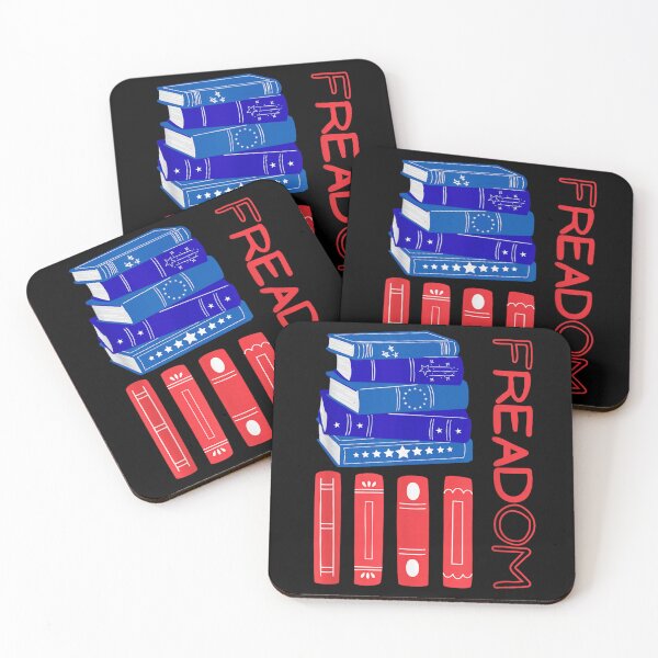 Item preview, Freadom Banned Books US Flag Pun Patriotic Bookworm Librarian Reader Graphic Art designed and sold by River Silva.