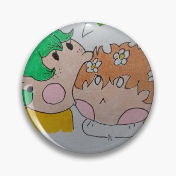 Item preview, Cute Chibi Characters Kiss on Cheek Sketch designed and sold by PancakePals.