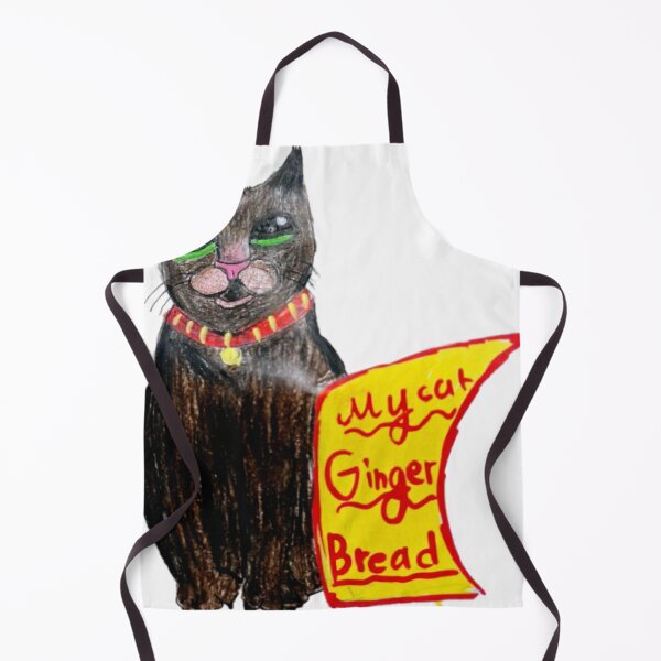 Item preview, Dark Brown Cat and Yellow Scroll Painting designed and sold by PancakePals.