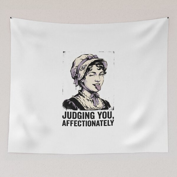 Item preview, Judging You Affectionately Jane Austen Pride and Prejudice Funny Elizabeth Bennet designed and sold by Fenay Designs.