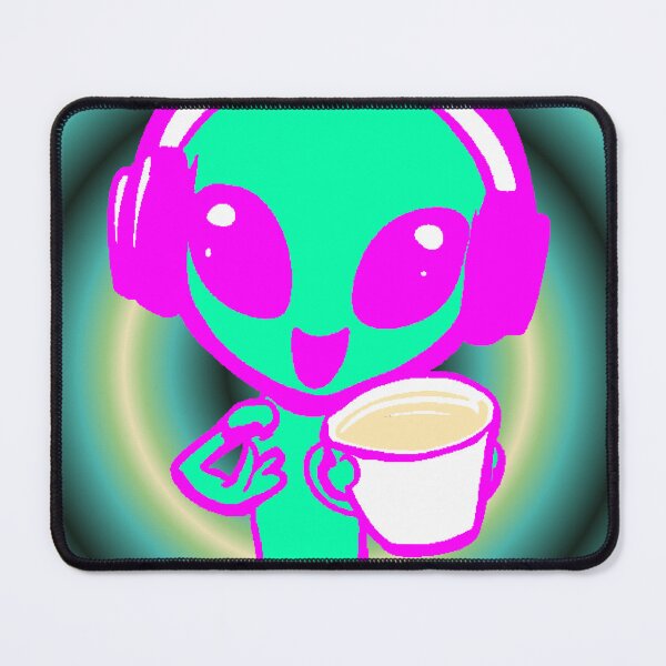 Item preview, Alien Kawaii Headphones Neon Brown Extraterrestrial Rave Psychedelic Meme designed and sold by AstronautMerch.