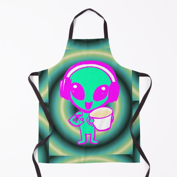 Item preview, Alien Kawaii Headphones Neon Brown Extraterrestrial Rave Psychedelic Meme designed and sold by AstronautMerch.