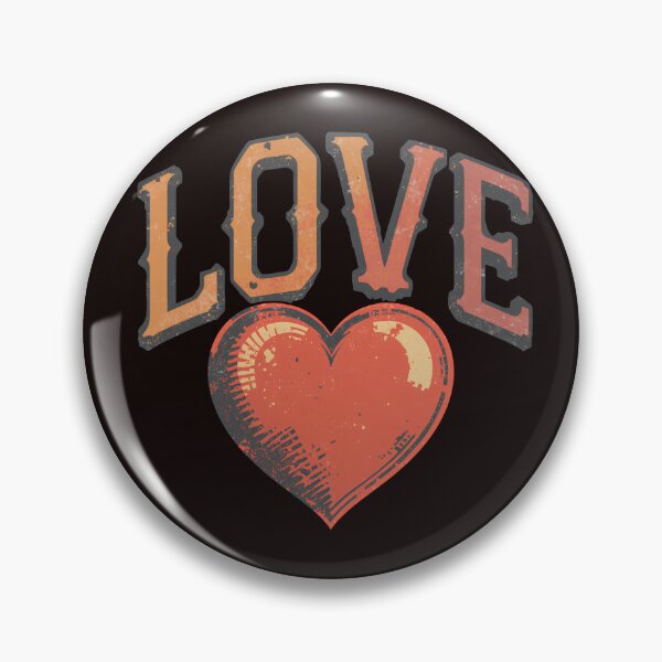 Item preview, Vintage Distressed Love Heart Typography - Retro Rustic Aesthetic designed and sold by Melian Vintage.
