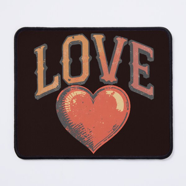 Item preview, Vintage Distressed Love Heart Typography - Retro Rustic Aesthetic designed and sold by Melian Vintage.