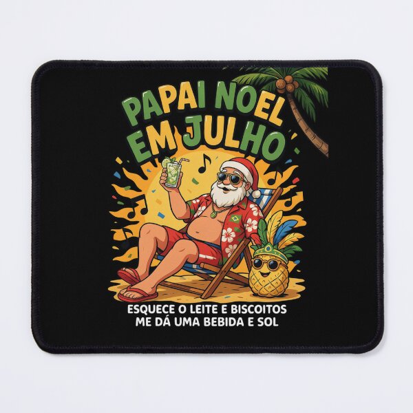 Item preview, Papai Noel Em Julho – Brazilian Santa Christmas in July Funny Beach Shirt V3 designed and sold by DarylWelsh2024.