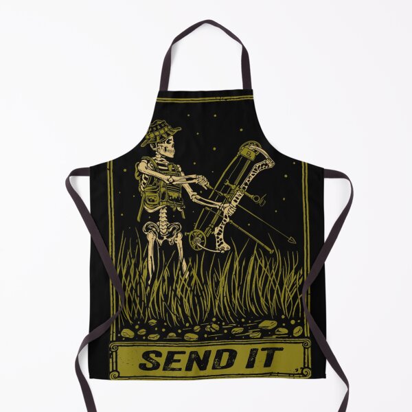 Item preview, Tactical Skeleton Bowhunter Compound Bow Send It Tarot Card Archery Hunting Graphic designed and sold by River Silva.